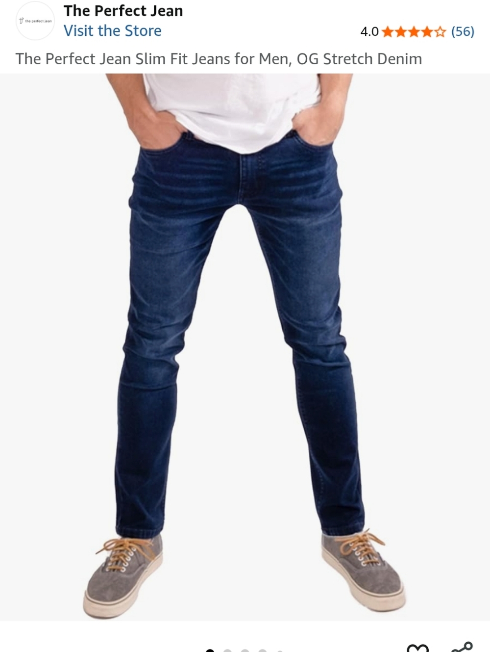 The Perfect Jean Slim Fit Jeans OG Stretch Denim (Knight - Dark Blue, 28x30
